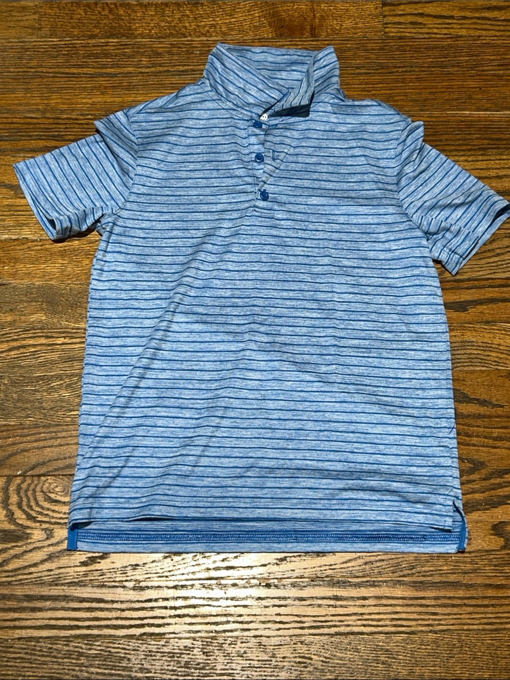 all in motion Blue Striped Polo Shirt